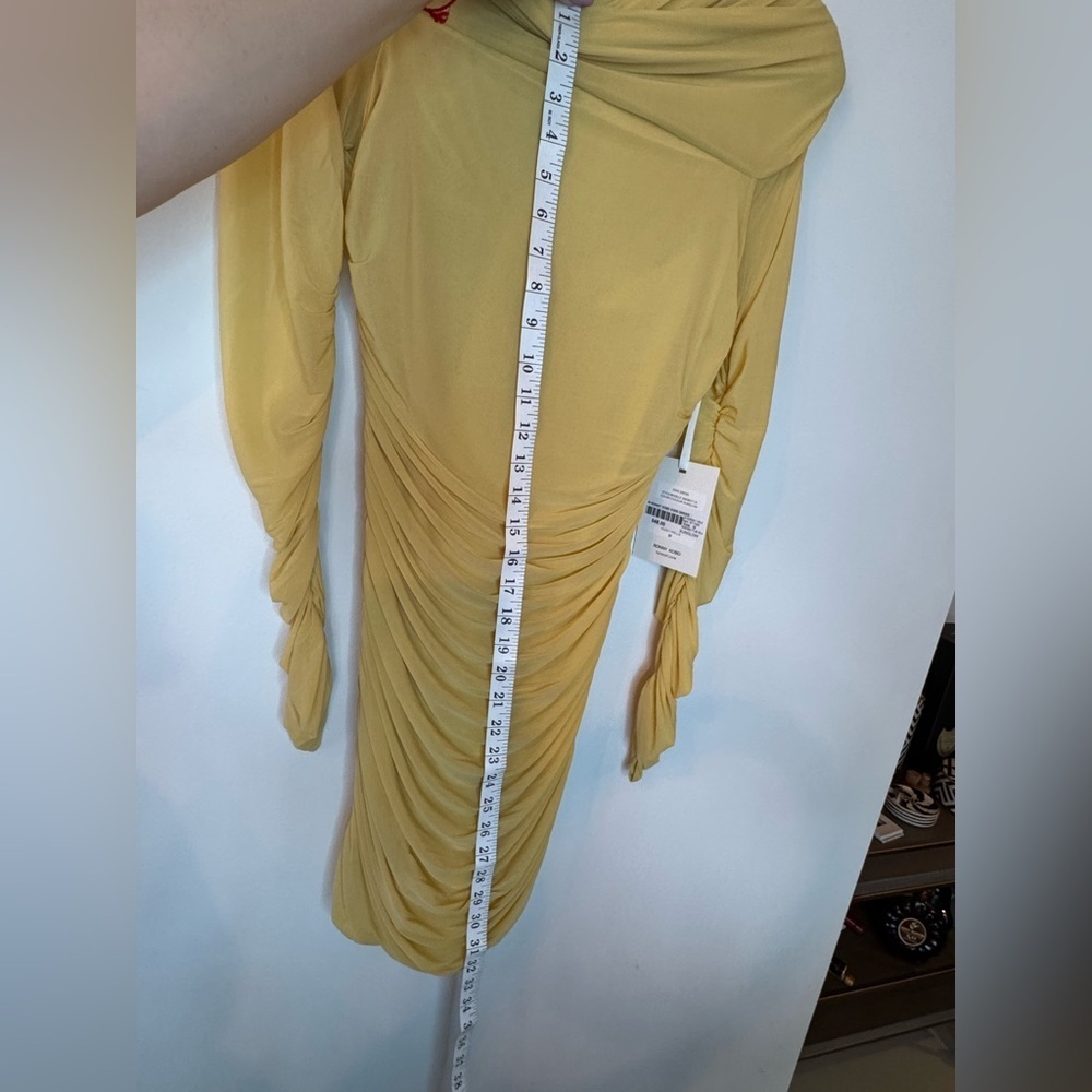 Ronny Kobo Yellow Rushed Dress – Brand New with Tags! - Picture 10 of 11